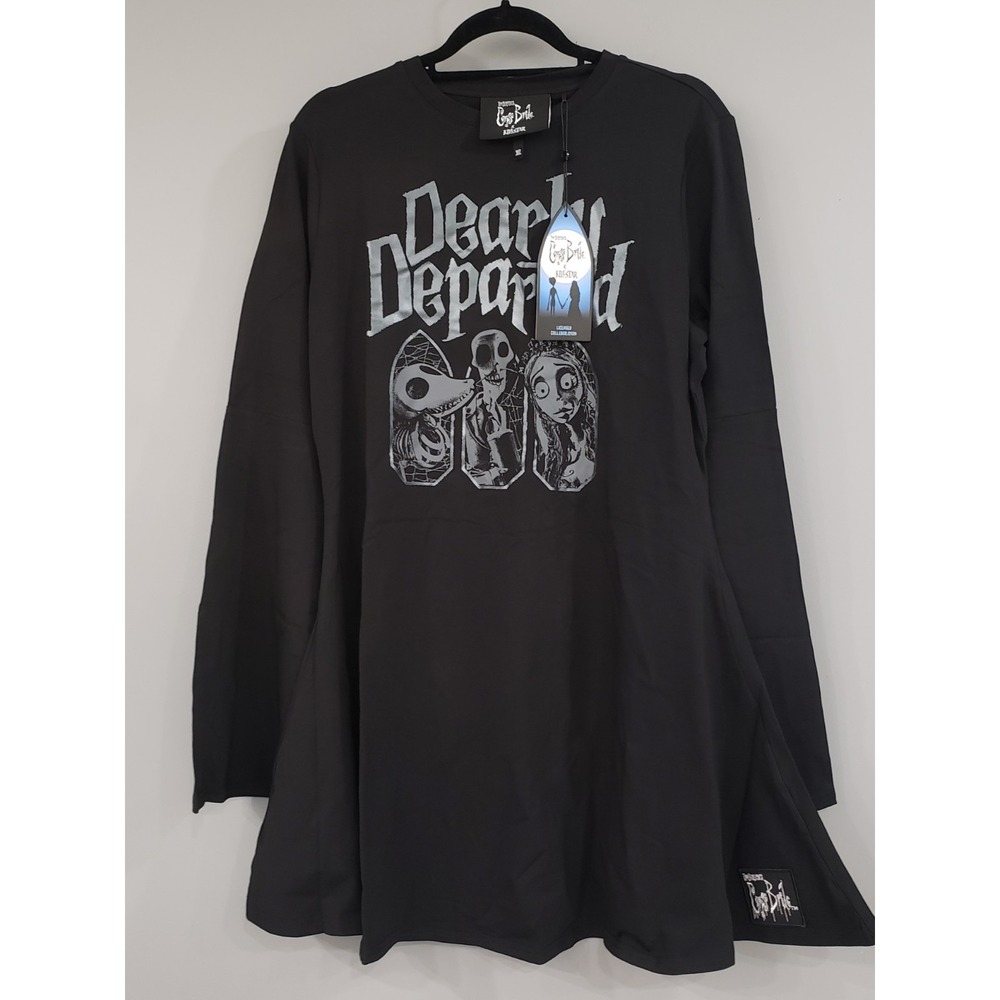 NEW 4XL KILLSTAR DEARLY DEPARTED CORPSE BRIDE SKATER DRESS BELL LONG SLEEVE MINI